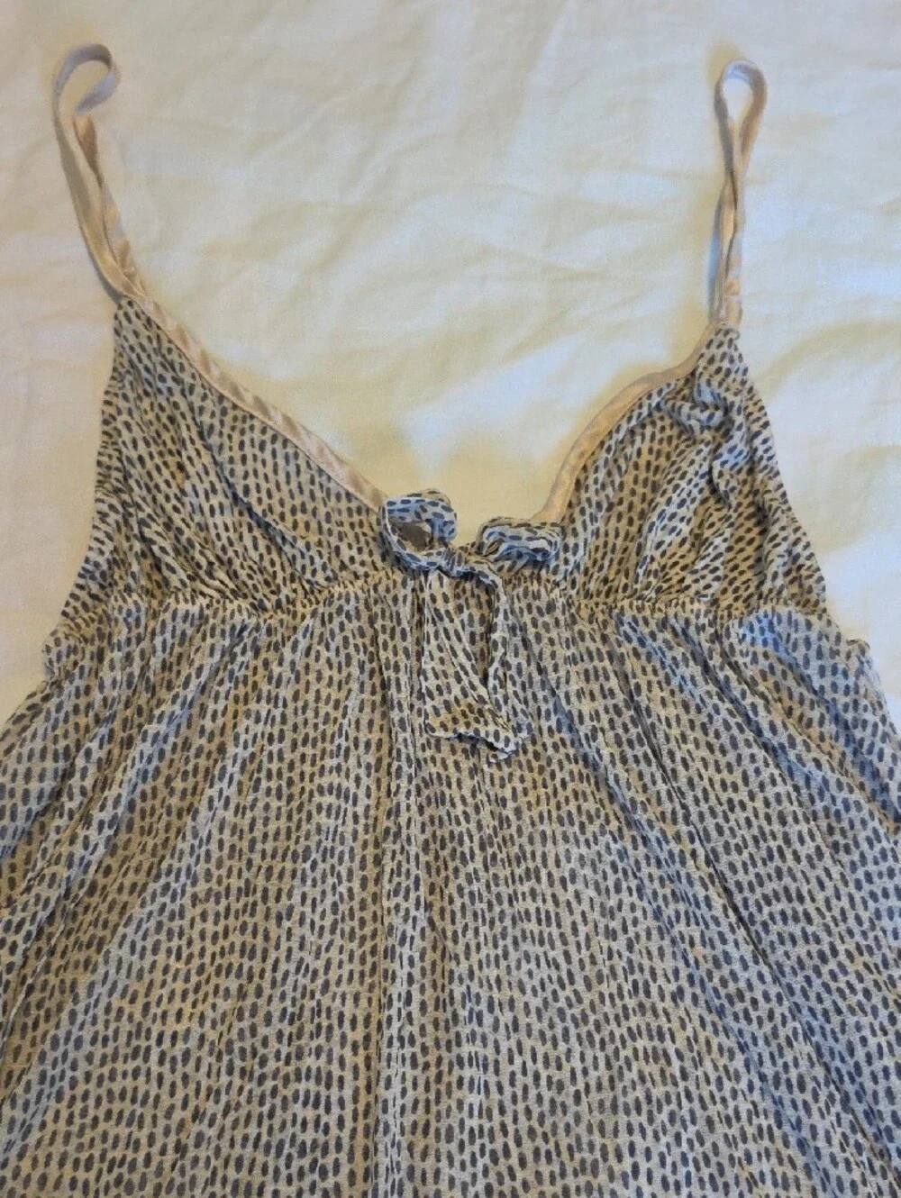 Victoria's Secret Vintage Champagne and Navy Babydoll & Bikini Set